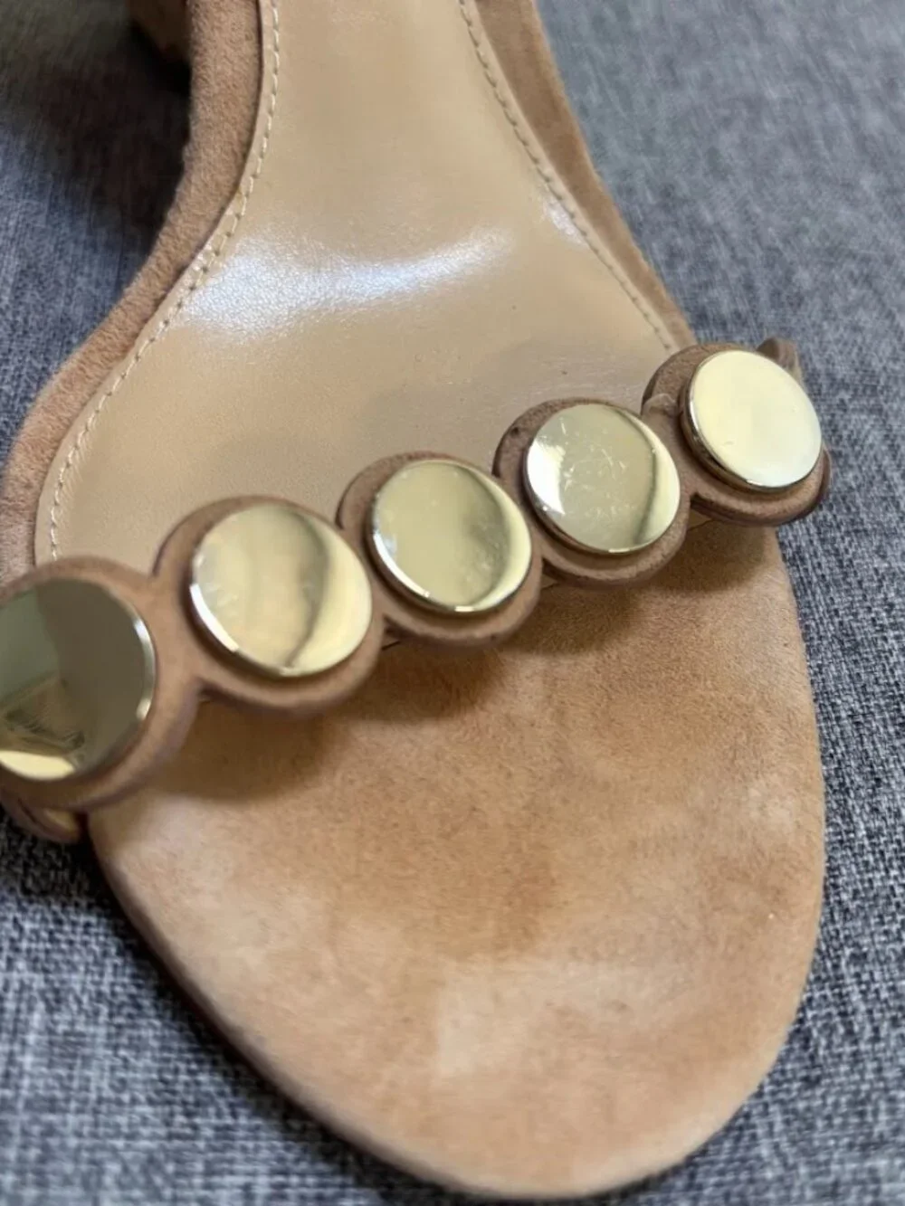 Vince Camuto VC Signature Edolie Amalfi tan suede wedge sandals